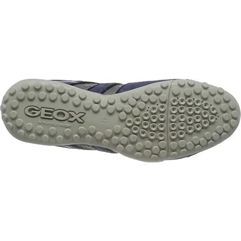 Geox‎ Men's Respira Low-Top Sneakers Bungee Laces - Blue Grey C0024 - Size 14